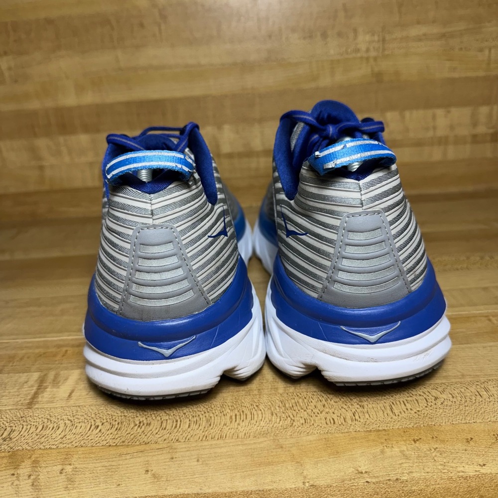 Hoka One One Bondi 6 Mens SZ 12 Running Shoes Vapor Blue Frost Gray 1019269 VBFG - Picture 3 of 6
